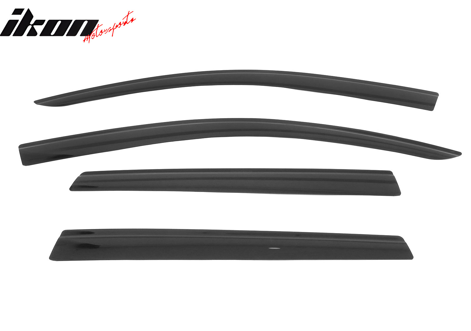 IKON MOTORSPORTS Tape on Low Profile Window Visors Compatible with 2022-2025 Toyota Corolla Cross, Acrylic Smoke/Tinted Rain Guards, Side Window Wind Deflectors 4PCS