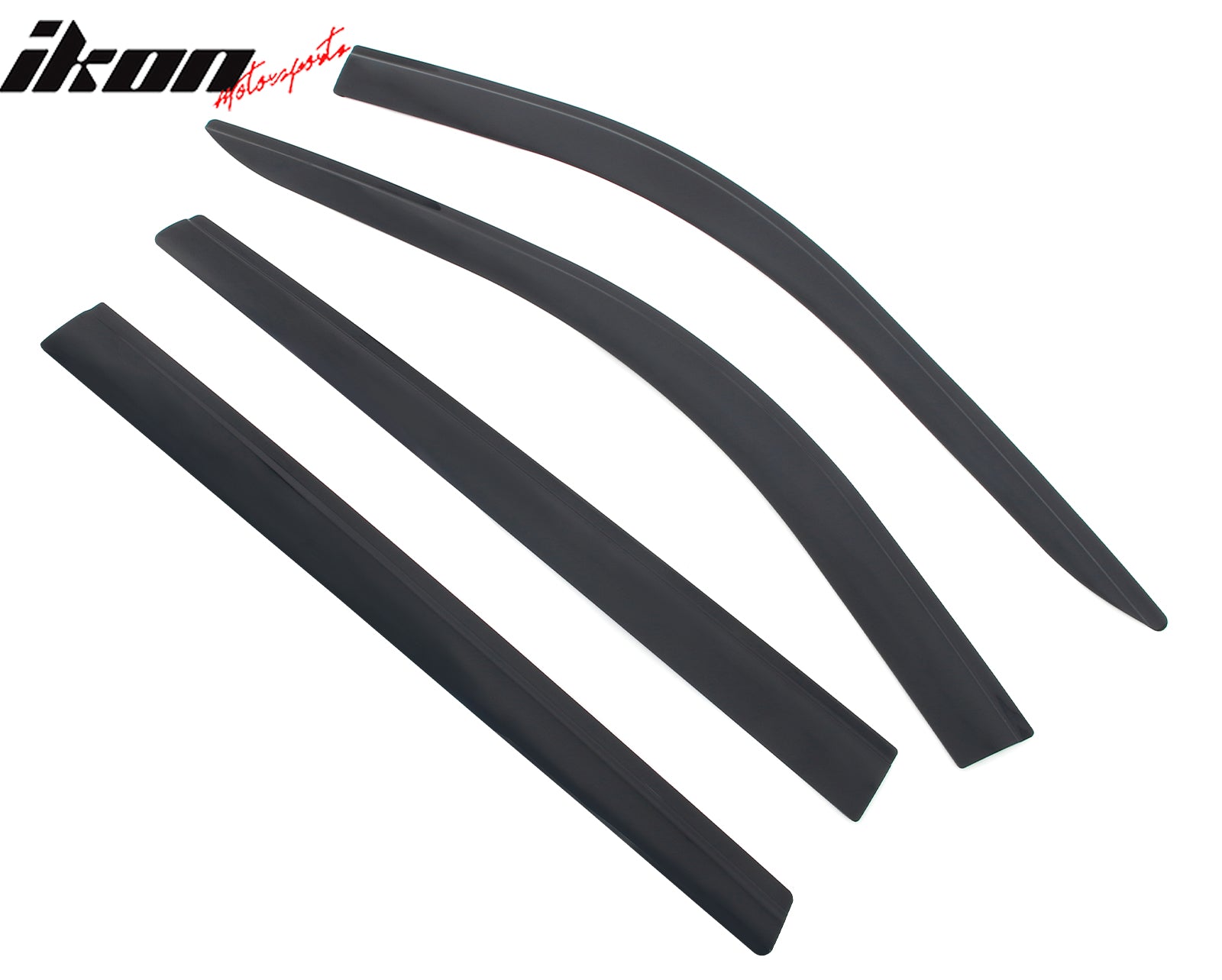 IKON MOTORSPORTS Tape on Low Profile Window Visors, Compatible with 2020-2025 Toyota Highlander, Acrylic Smoke/Tinted Rain Guards, Side Window Wind Deflectors 4PCS