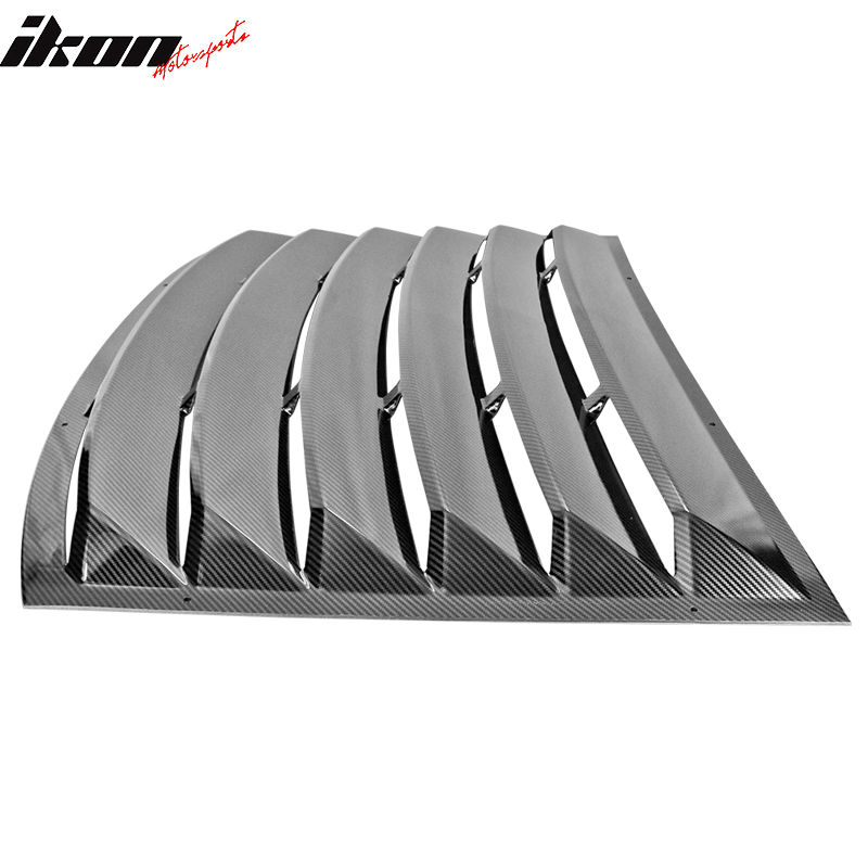 Fits 10-15 Camaro Rear Window Louver Matte Black Gloss Black Carbon Fiber Print