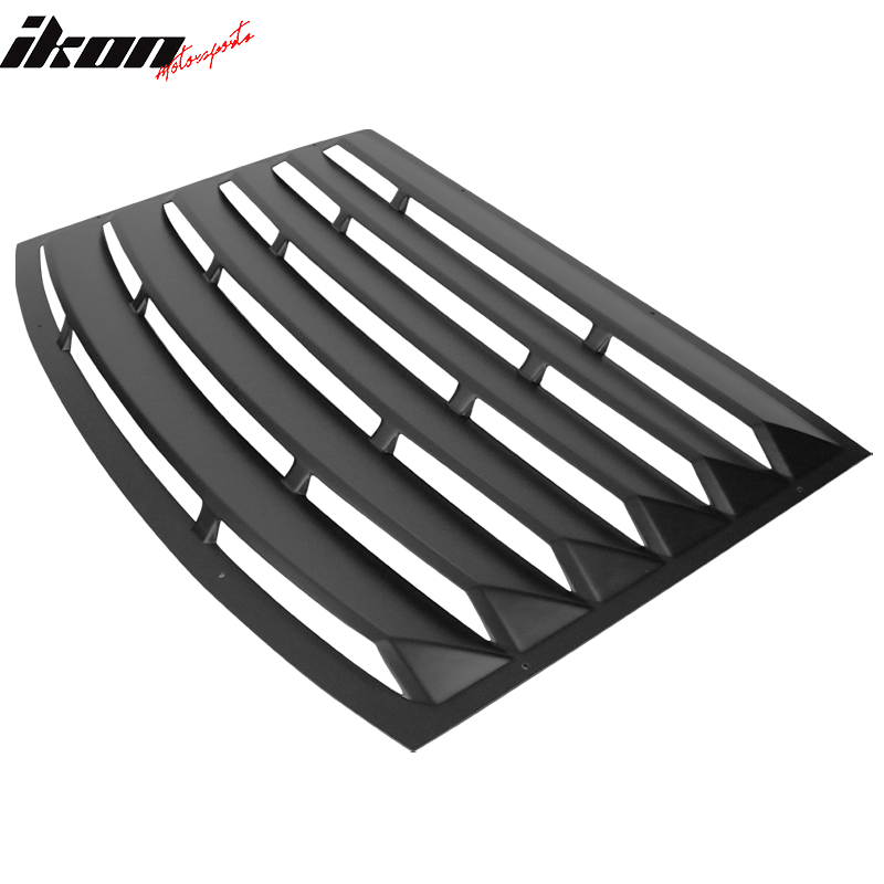 IKON MOTORSPORTS, Window Louver Compatible With 2010-2015 Chevy Camaro, XE Style,Rear Louver and Side Quarter Scoop Louvers