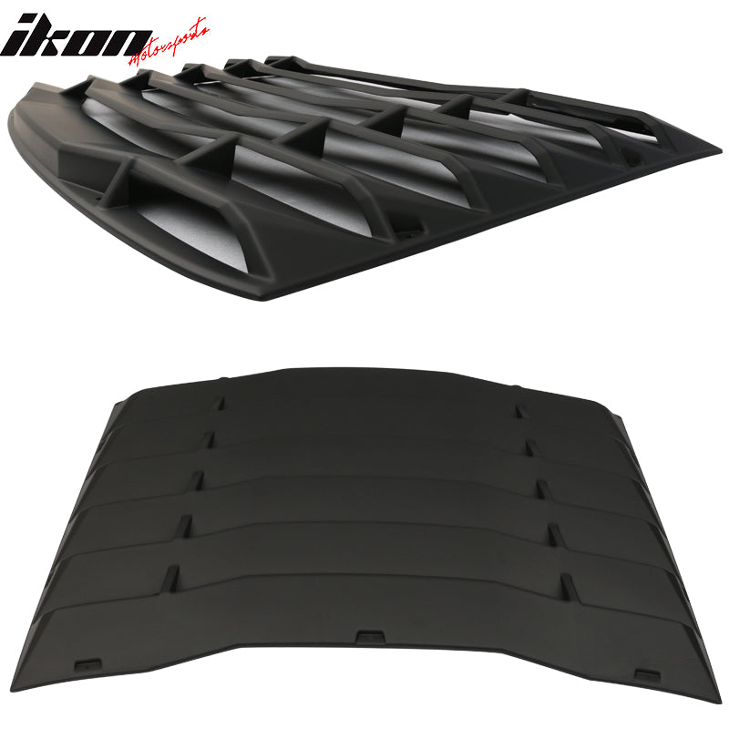 Fits 16-24 Chevy Camaro IKON Style Rear Window Louver + 2PCS Side Window Louvers