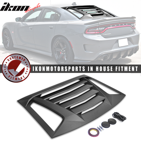 Fits 11-23 Dodge Charger V2 Rear Window Louver + V1 Side Window Louvers Scoop PP