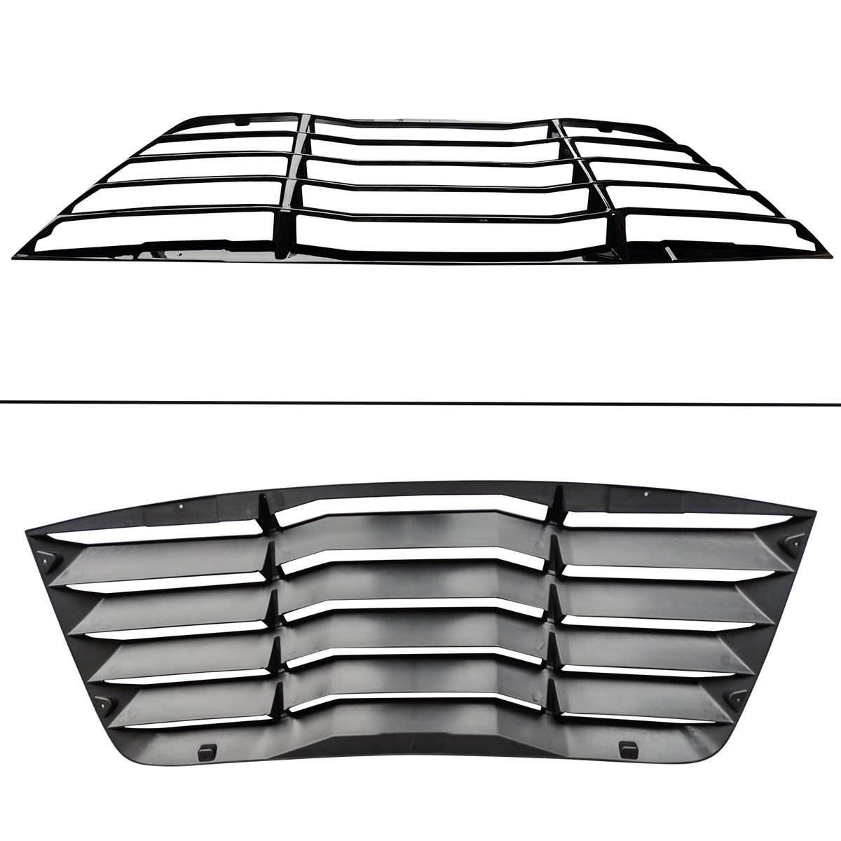 Fits 08-23 Dodge Challenger Rear Window Louver Sun Rain Shade Cover Gloss Black