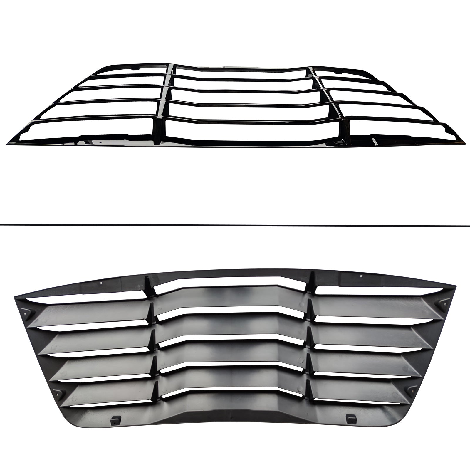 Fits 08-23 Dodge Challenger Rear Window Louver Sun Rain Shade Cover Gloss Black