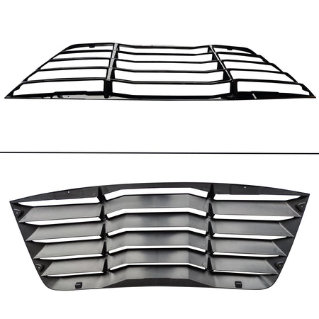 Fits 08-23 Dodge Challenger Rear Window Louver Sun Rain Shade Cover Gloss Black