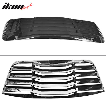 Fits 08-22 Dodge Challenger Rear Window Louver Sun Rain Shade Cover Gloss Black