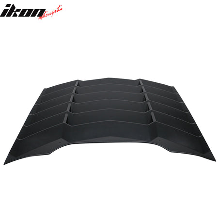 Fits 15-23 Ford Mustang Coupe IKON Style Rear Window Louver Sun Shade Cover ABS