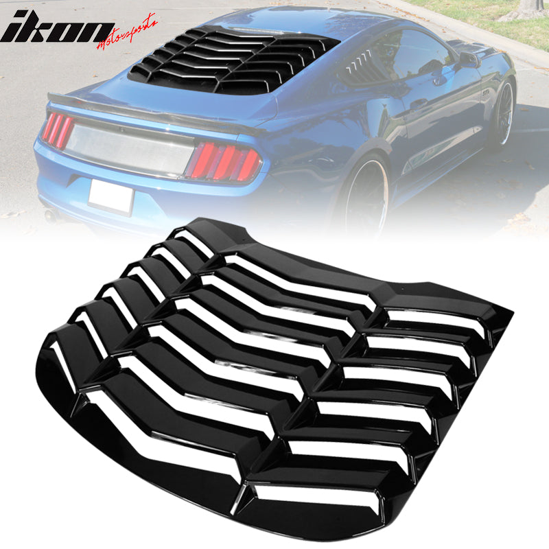 2015-2023 Ford Mustang IKON Style Gloss Black Window Louver ABS