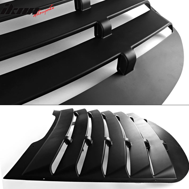 Fits 15-23 Ford Mustang V Style Rear Window Louver with Side Quarter Scoop Vent