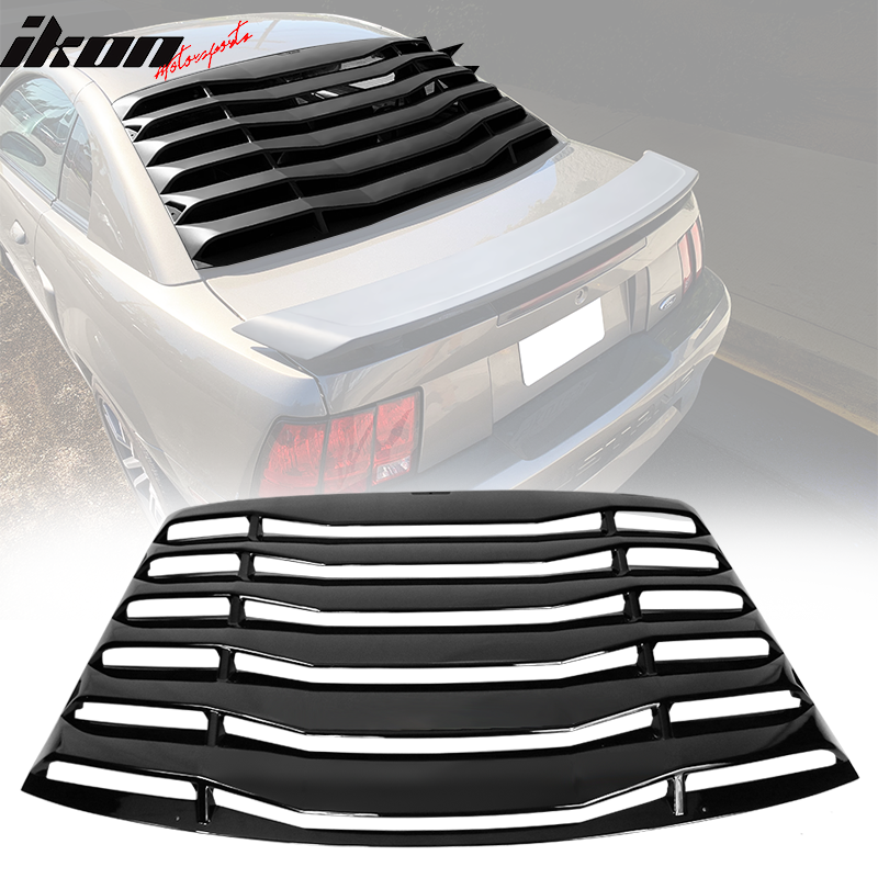 Fits 99-04 Ford Mustang IKON Style Rear Window Louver Shade Cover