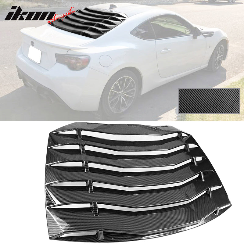 2013-2016 Scion FRS Carbon Fiber Print Rear Window Louver Coupe