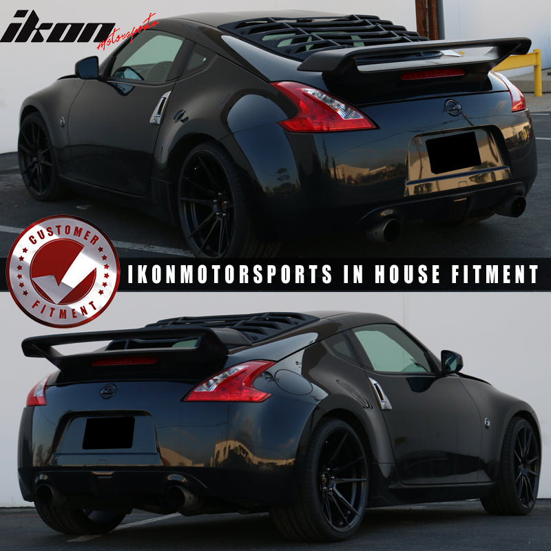 Windshield Louver Compatible With 2009-2020 Nissan 370Z, IKON Style Rear  Window Louvers Cover Sun Shade ABS by IKON MOTORSPORTS, 2010 2011 2012 2013  2014 2015 2016 – Ikon Motorsports