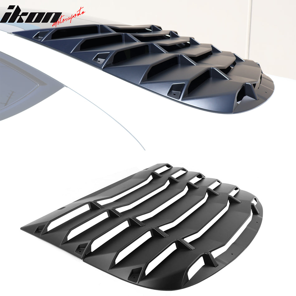 IKON MOTORSPRTS, Rear Window Louver Compatible With 2020-2023 Tesla Model Y, ABS Plastic IKON Style Wind Shield