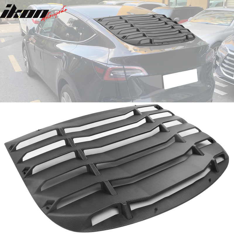 IKON MOTORSPRTS, Rear Window Louver Compatible With 2020-2023 Tesla ...