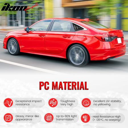 Fits 22-26 Toyota GR86/Subaru BRZ Coupe IKON 2PCS Side Window Louver Scoop PC