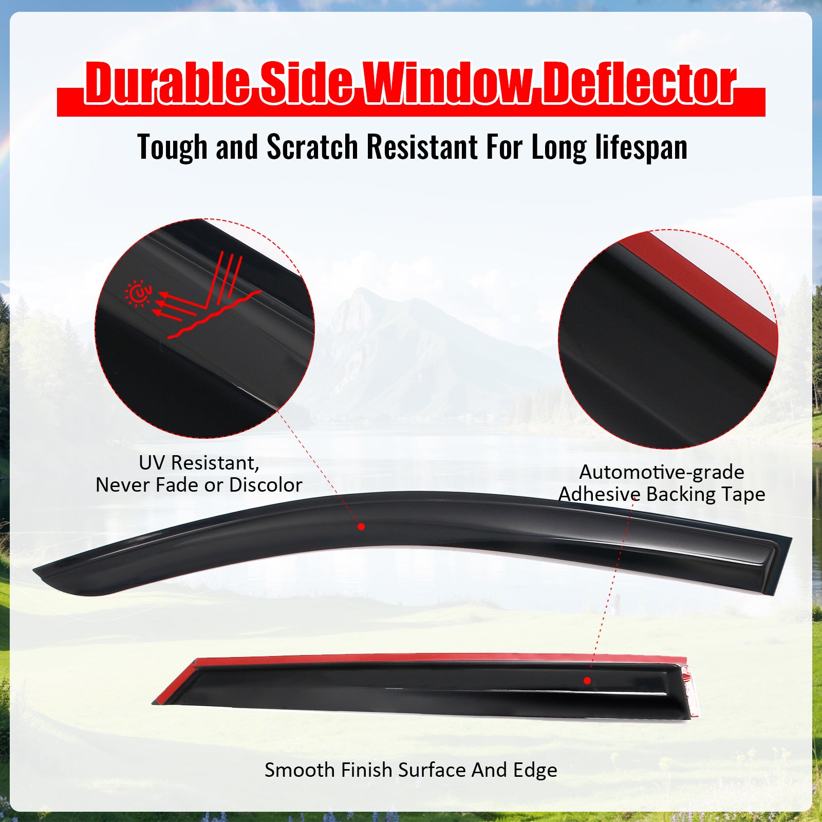 Fits 24-26 Chevrolet Blazer EV Mugen Style Window Visors Rain Guard Acrylic 4PCS