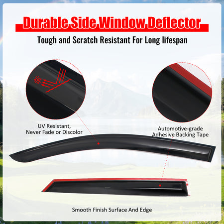 Fits 24-26 Chevrolet Blazer EV Mugen Style Window Visors Rain Guard Acrylic 4PCS