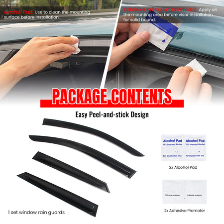 Fits 24-26 Chevrolet Blazer EV Mugen Style Window Visors Rain Guard Acrylic 4PCS