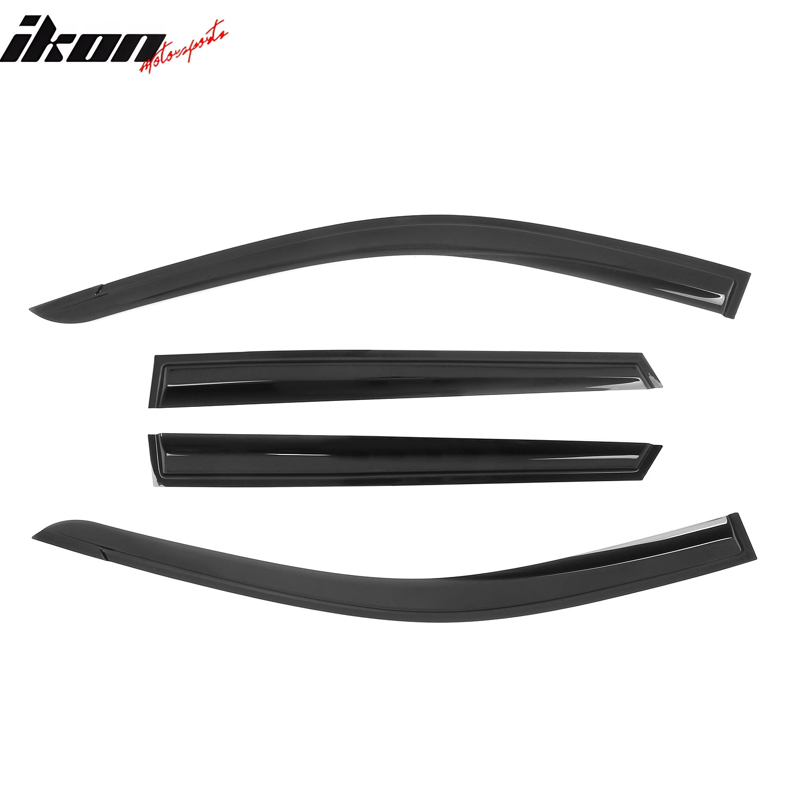 Fits 24-26 Chevy Trax 4PCS Mugen Style Window Visor Rain Deflector Smoke Acrylic