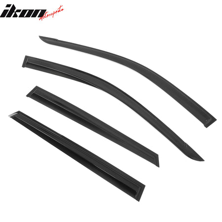Fits 24-26 Chevy Trax 4PCS Mugen Style Window Visor Rain Deflector Smoke Acrylic