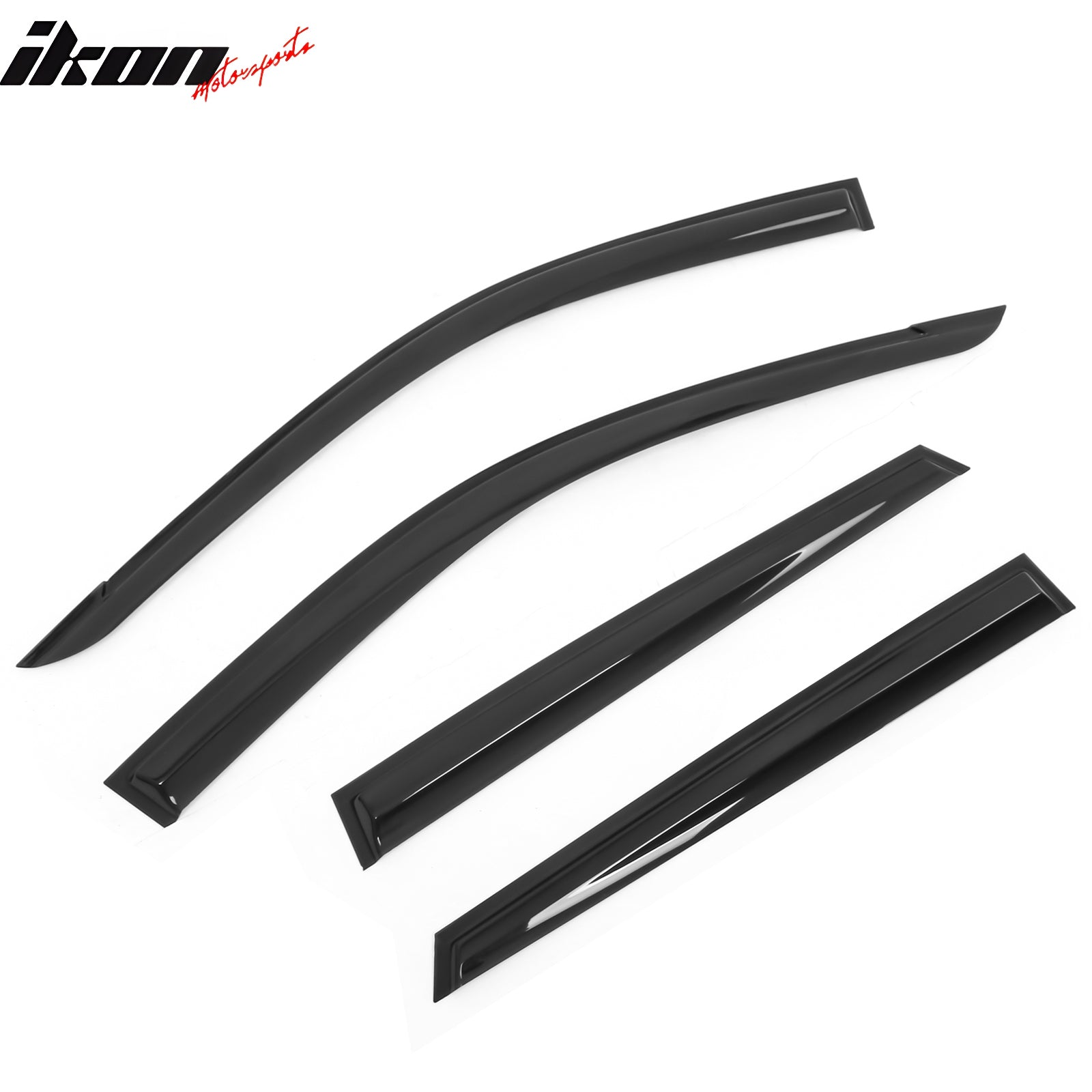 Fits 24-26 Chevy Trax 4PCS Mugen Style Window Visor Rain Deflector Smoke Acrylic