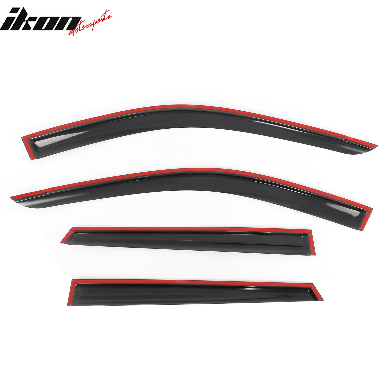 Fits 24-26 Chevy Trax 4PCS Mugen Style Window Visor Rain Deflector Smoke Acrylic