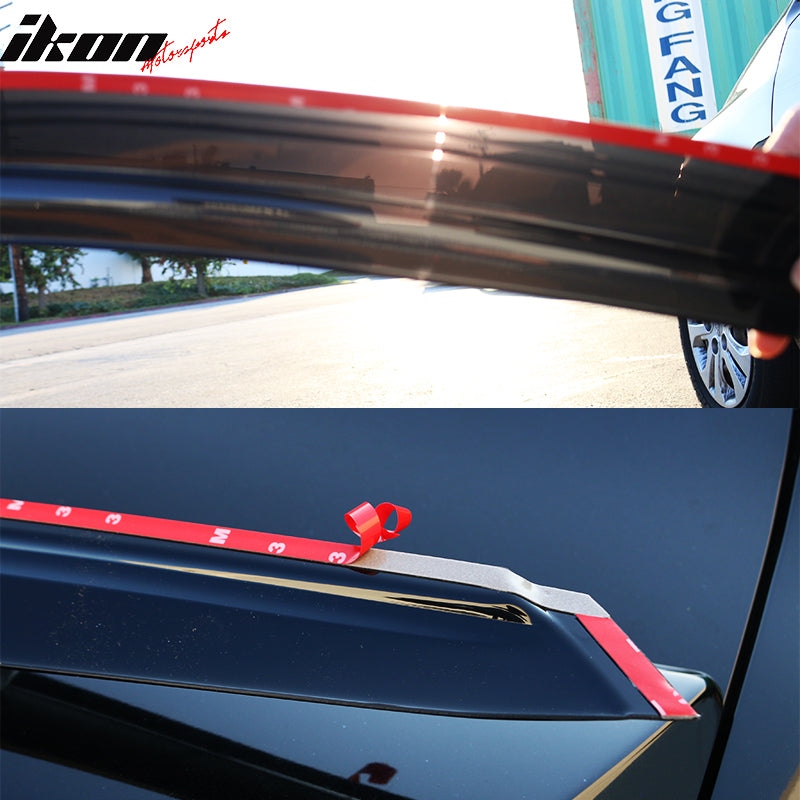 Fit 2013-2017 Honda Accord Chrome Trim Window Visors
