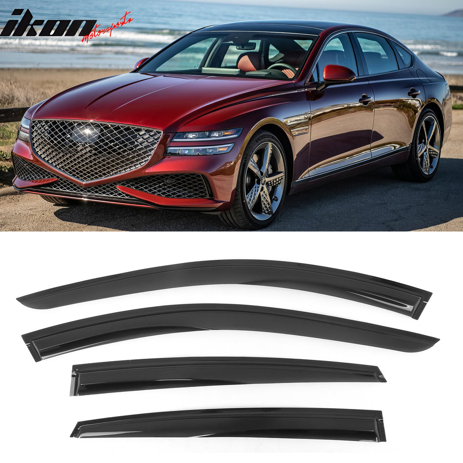 2021-2025 Genesis G80 G80EV Mugen Style Acrylic Window Visors 4PCS Set