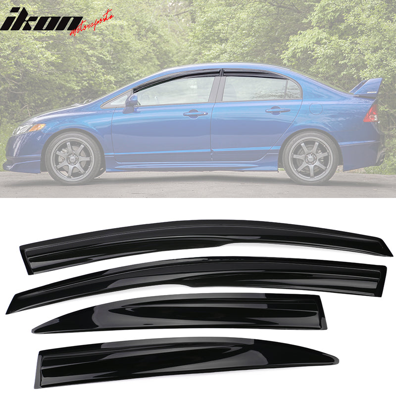 IKON MOTORSPORTS, Window Visor Compatible With 22006-2011 Honda