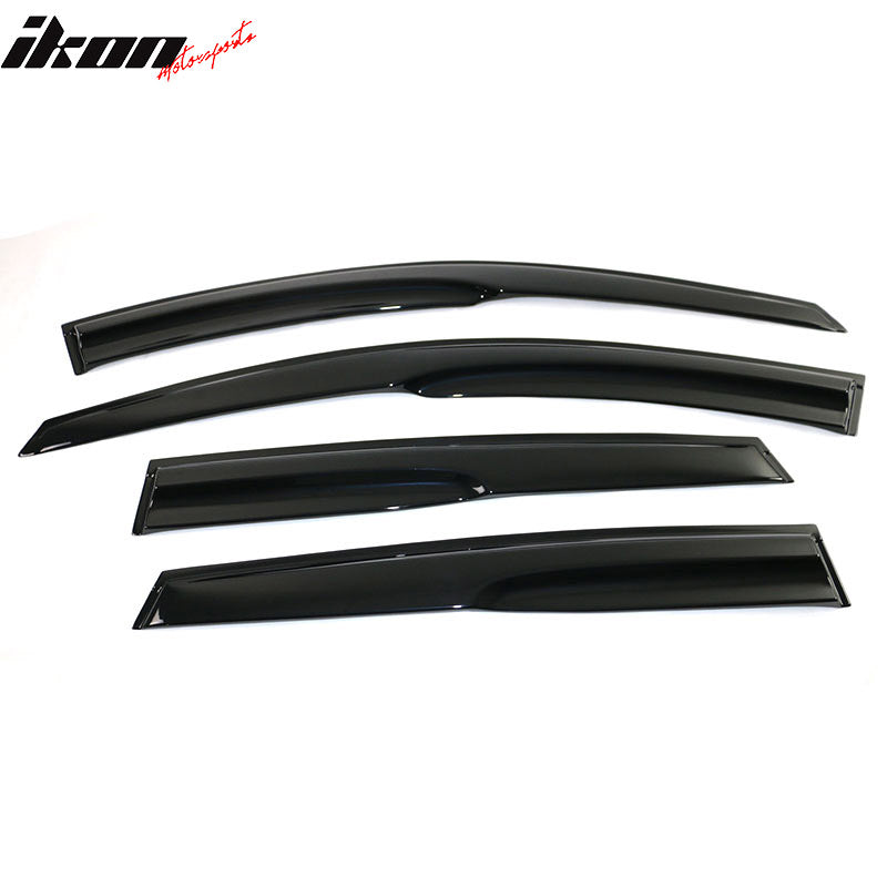 JDM Mugen Style Window Visors For 2007-2011 Honda CR-V – Black Acrylic Rain Guards