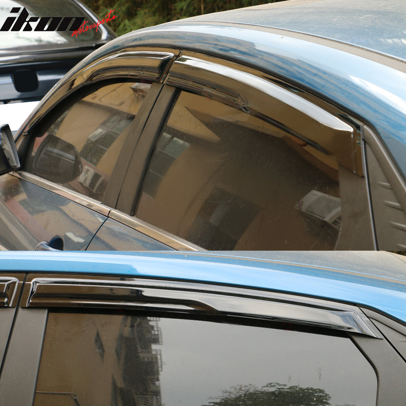 Fits 21-23 Hyundai Elantra Sedan Mugen Style Tape-On 4PCS Window Visors Acrylic