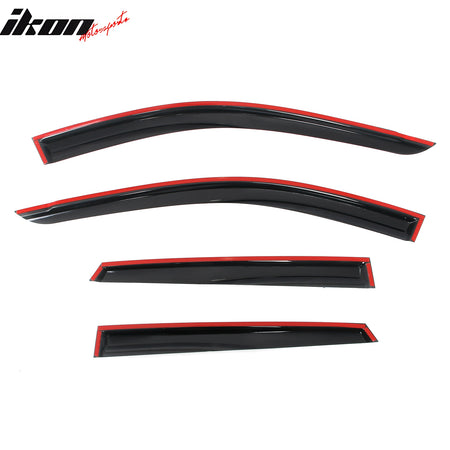 Fits 24-25 Hyundai Kona& Kona EV Mugen Style Acrylic Window Visors Rain Guards