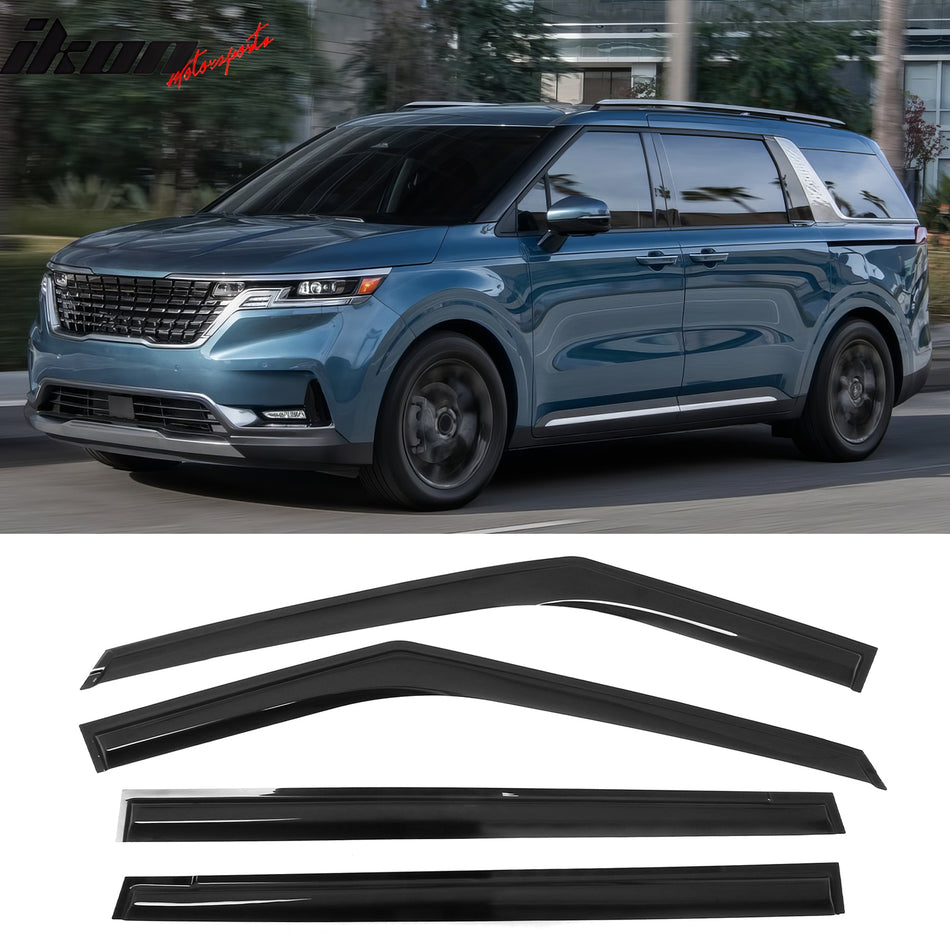2022-2026 Kia Carnival Mugen Style Window Visors Deflector Acrylic 4PC
