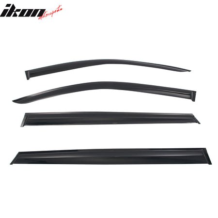 Fits 21-25 Kia Sorento Mugen Style Window Visors Deflector Smoke Acrylic 4PCS