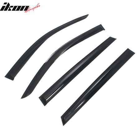 Fits 21-25 Kia Sorento Mugen Style Window Visors Deflector Smoke Acrylic 4PCS