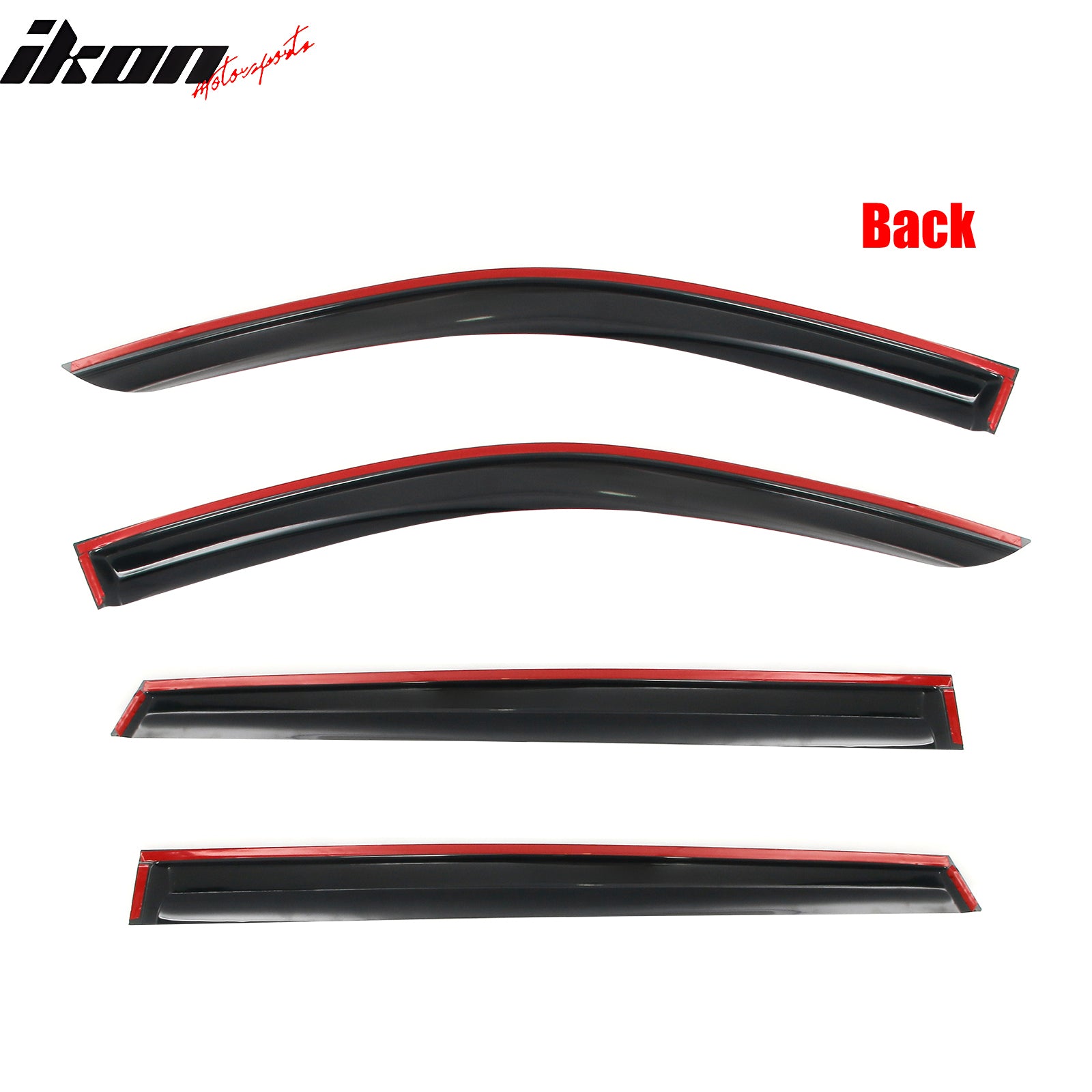 Fits 21-25 Kia Sorento Mugen Style Window Visors Deflector Smoke Acrylic 4PCS