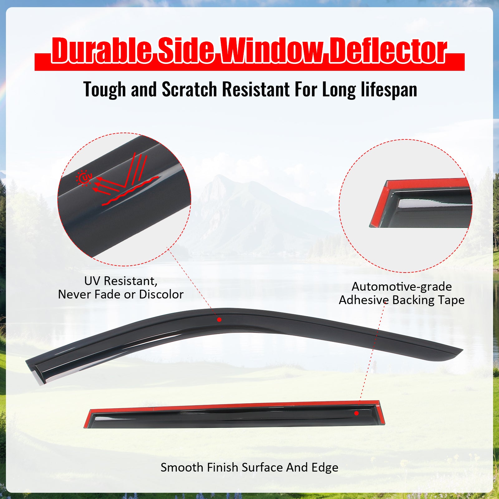 Fits 24-25 Lexus TX& Toyota Grand Highlander Mugen Style Window Visors - Acrylic