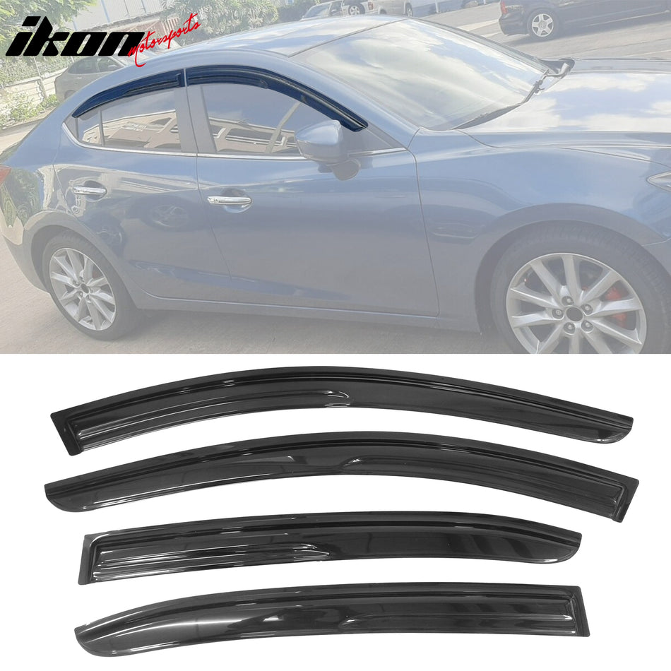 2014-2019 Mazda 3 Sedan Hatchback Mugen Style Tape On Window Visors