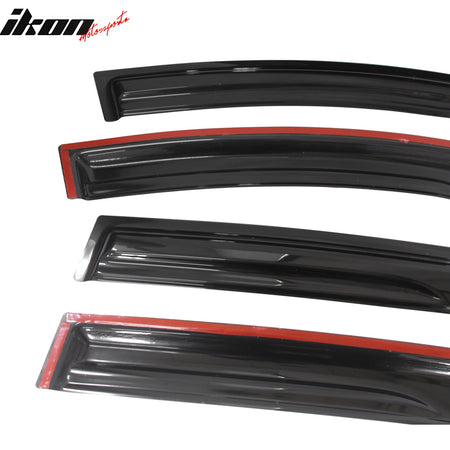 Fits 14-19 Mazda 3 Sedan Hatchback Mugen Style Window Visors Acrylic 4Pc Set