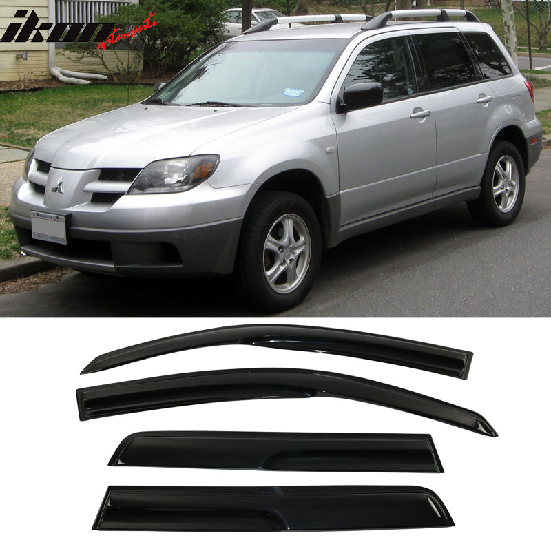 2003-2006 Mitsubishi Outlander Mugen Smoke Tinted Window Visor Acrylic