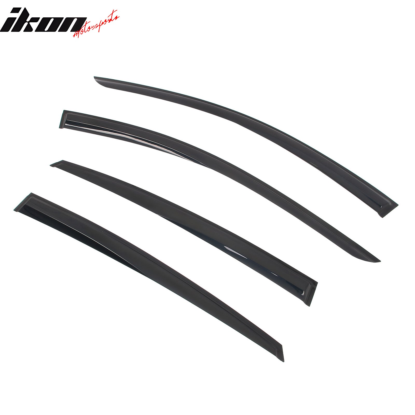 Fits 23-25 Nissan ARIYA Mugen Style Window Visors Deflector Smoke Acrylic 4PCS