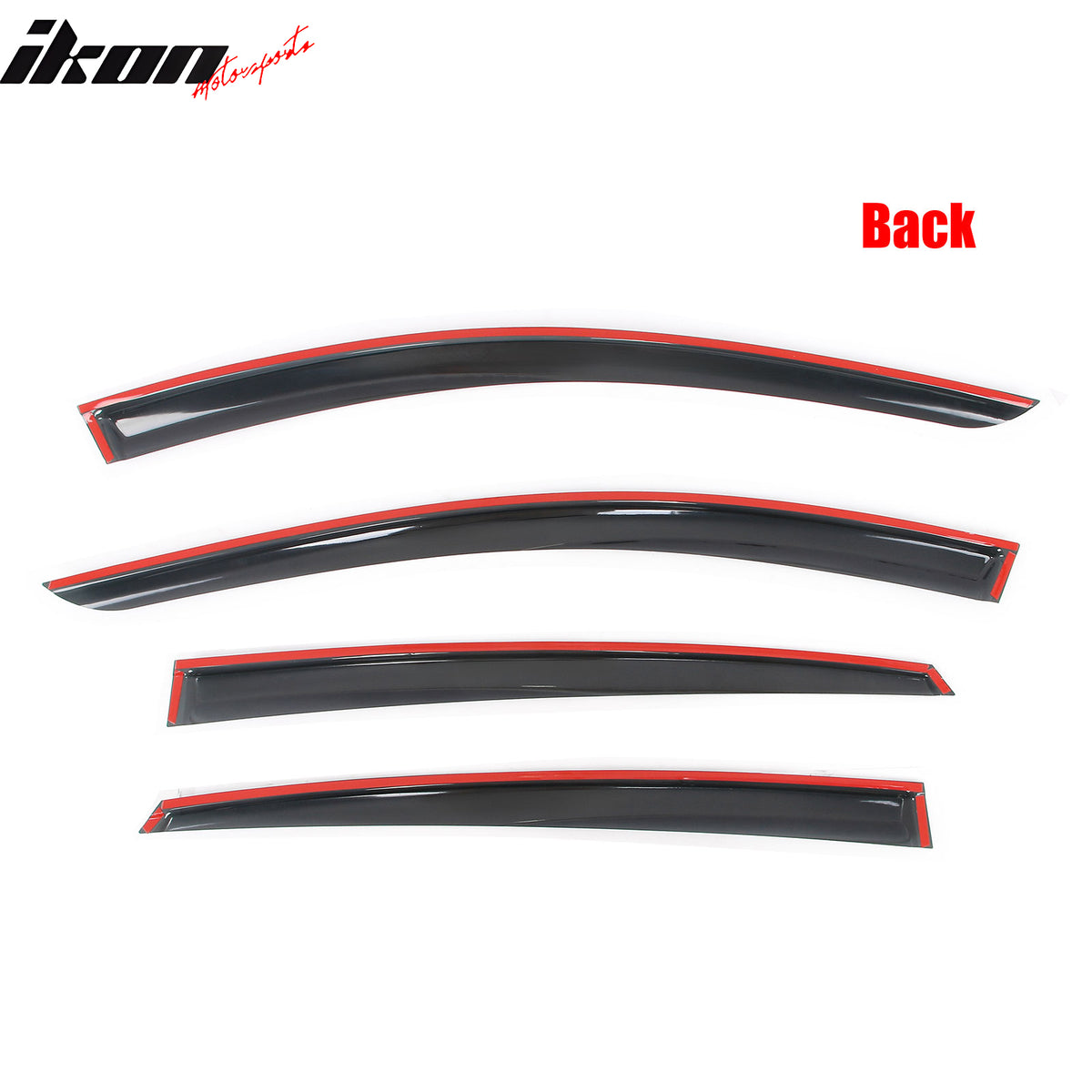 Fits 23-25 Nissan ARIYA Mugen Style Window Visors Deflector Smoke Acrylic 4PCS