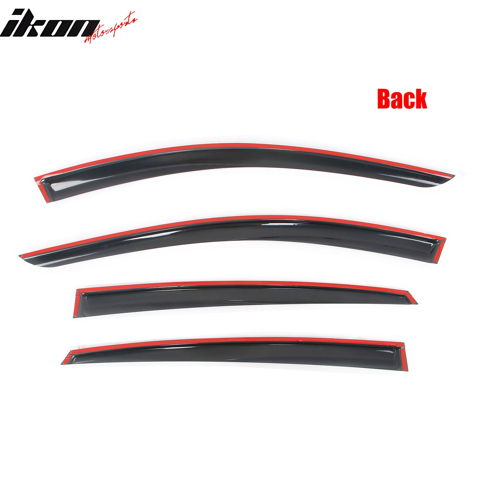 Fits 23-25 Nissan ARIYA Mugen Style Window Visors Deflector Smoke Acrylic 4PCS