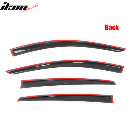 Fits 23-25 Nissan ARIYA Mugen Style Window Visors Deflector Smoke Acrylic 4PCS