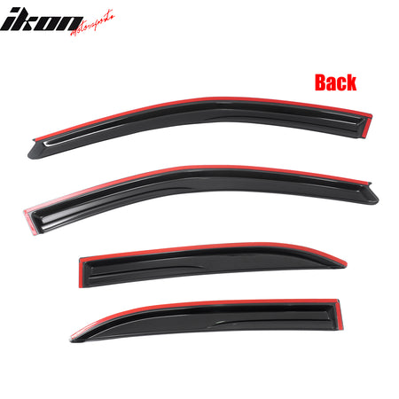 Fit 03-08 Toyota Corolla Sedan 4DR Mugen Acrylic Window Visor Sun Rain Deflector