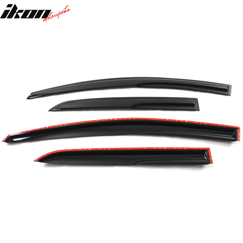 Fits 07-13 Toyota Yaris XP90 Sedan Mugen Style Acrylic Window Visors 4Pc Set