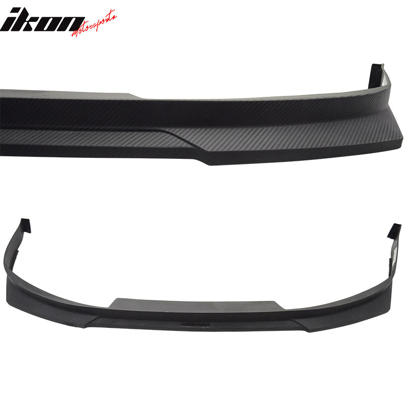 Front Bumper Lip Spoiler Compatible With 2004-2005 Honda Civic, HC1 Style Matte Black Carbon Fiber Texture PP Air Dam Chin Lip Spoiler Bodykit by IKON MOTORSPORTS