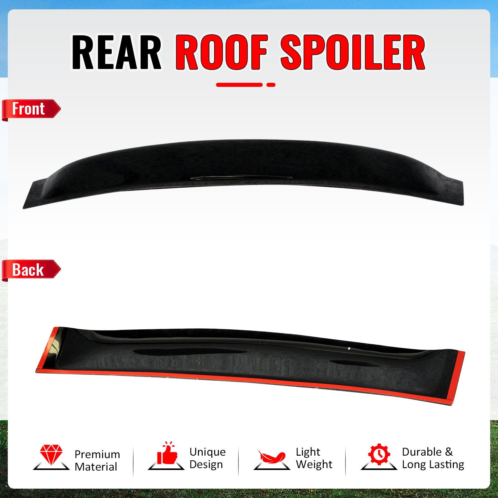 Fits 01-05 Honda Civic ES Sedan OE Style Rear Window Roof Spoiler Wing Acrylic