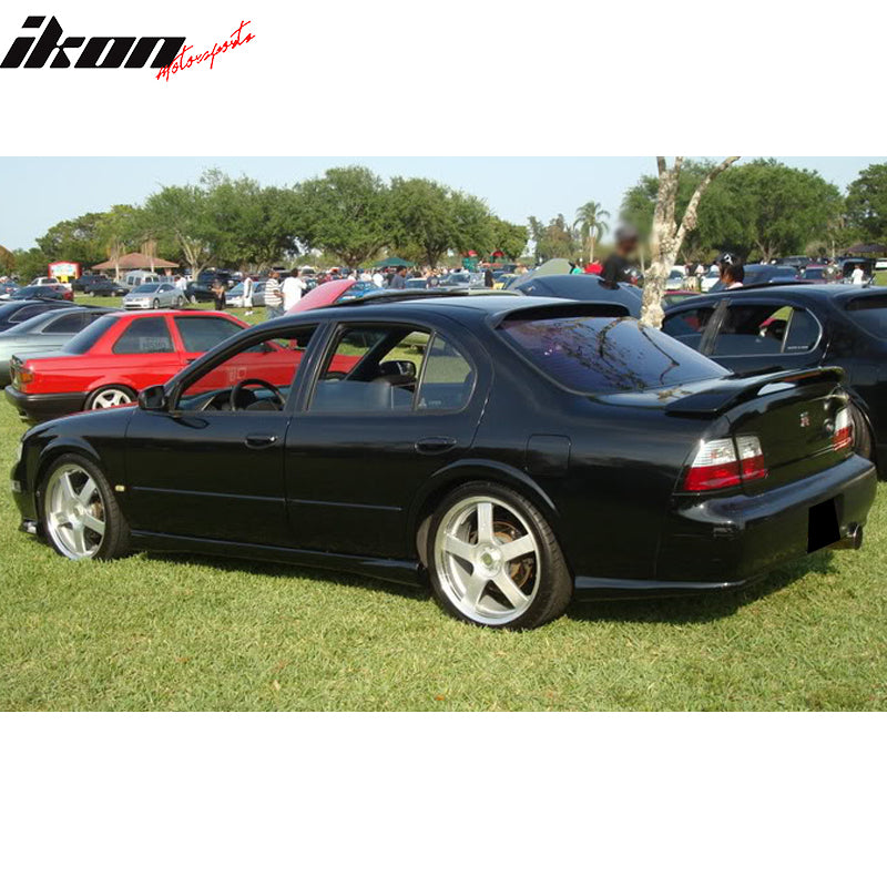 Rear Roof Window Spoiler Compatible With 1995-1999 Nissan Maxima, Factory Style Acrylic Wind Deflector Rain Guard Sunshades by IKON MOTORSPORTS, 1996 1997 1998