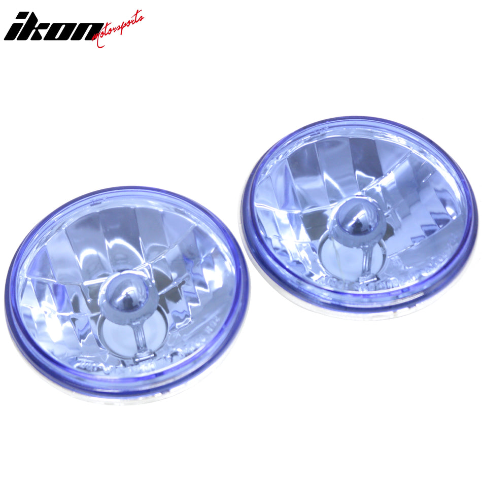 Universal 5" Head Lights Blue Lamps Cover for H4 12V 55/60W Bulb 2PCS Set